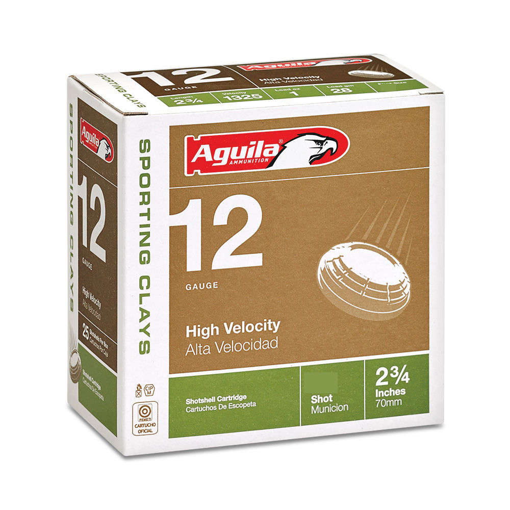 Ammunition Aguila Ammunition 1 1/8 oz 12Gauge AGUILA 1CHB1246 SPORT    12G 2.75 #7.5 1-1/8 25/10 • Model: 1 1/8 oz